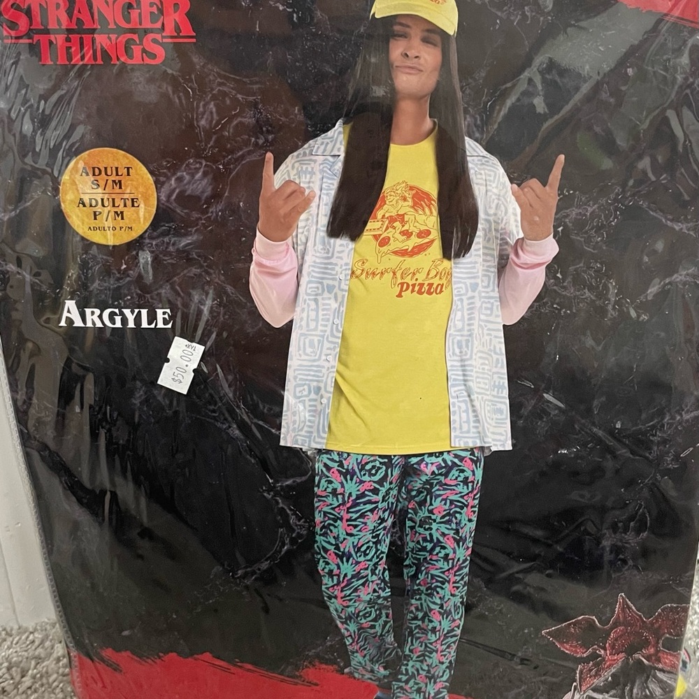 Colorful Graphic T-Shirt and Patterned Pants Set